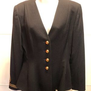 Black Blazer with gold strips on one sleeve
